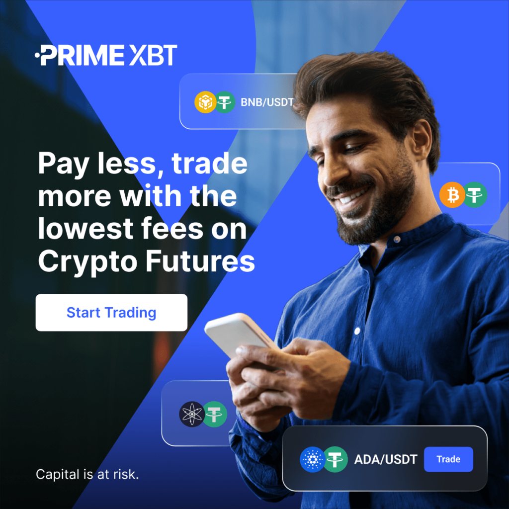 Biaya perdagangan futures kripto PrimeXBT.